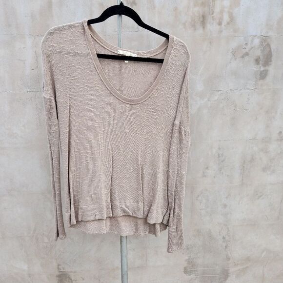 Sotto joie nubby knit slouchy long sleeve top - Picture 1 of 7
